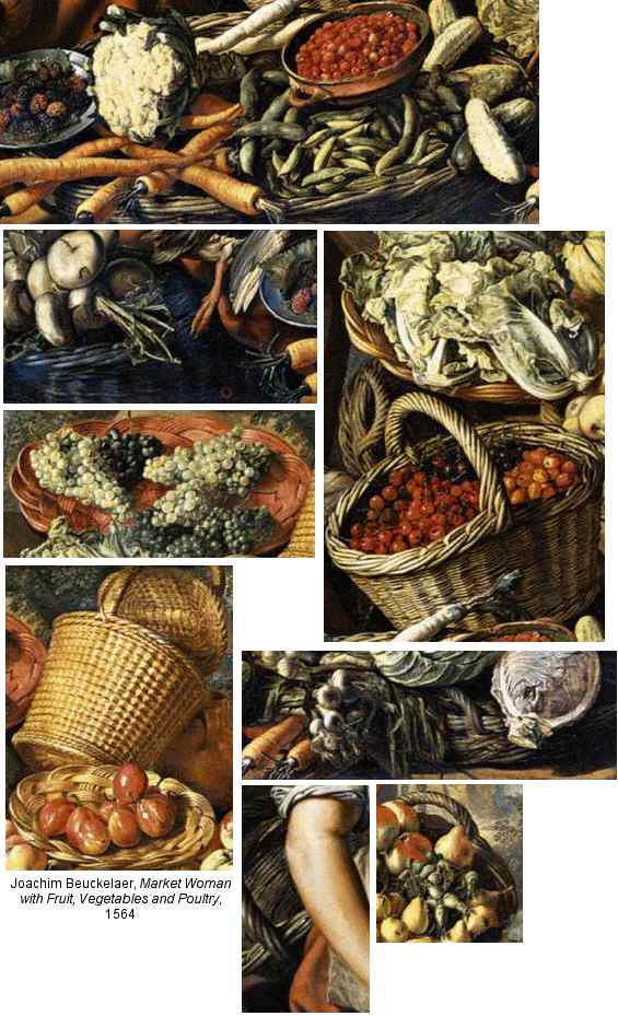 Market Woman with Fruit, Vegetables, and Poultry, 1564